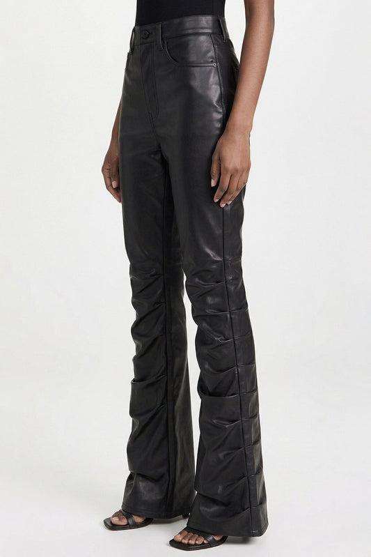 Junya Watanabe Staggered Flare Jeans in Black side