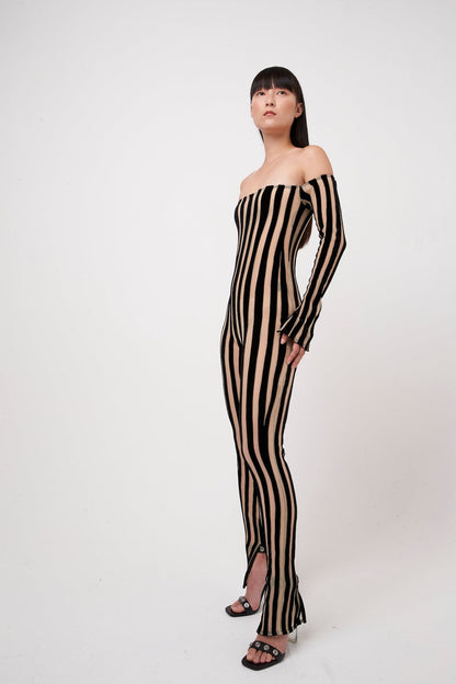 LaQuan Smith FW23 Jumpsuit full look