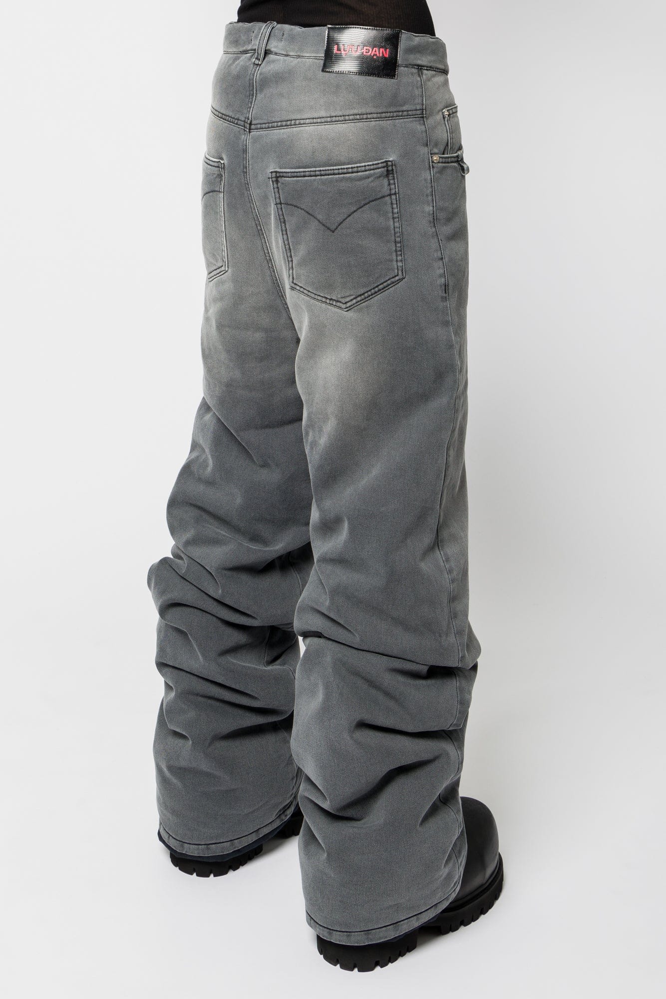 Lu'u Dan Wadded Stack Jeans back