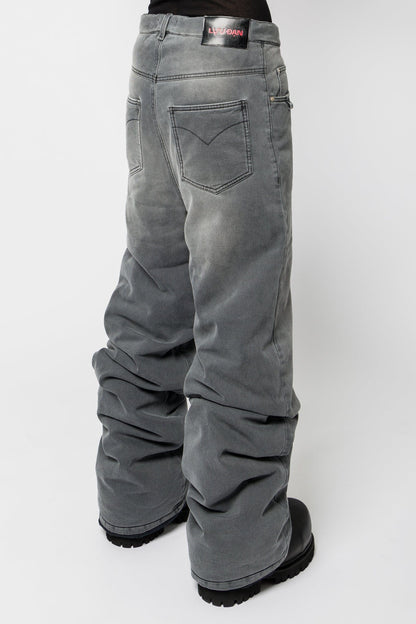 Lu'u Dan Wadded Stack Jeans back