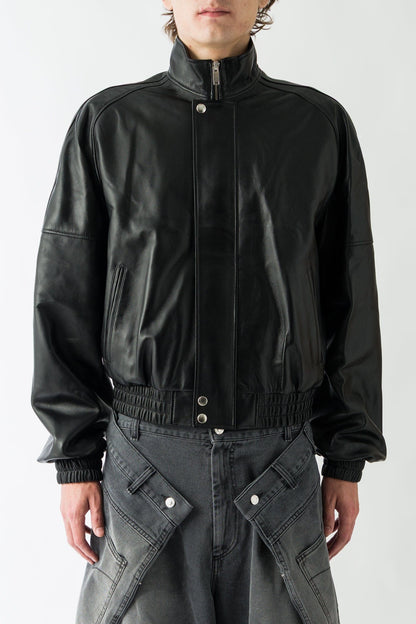 Lu'u Dan Blouson Leather Jacket in Black