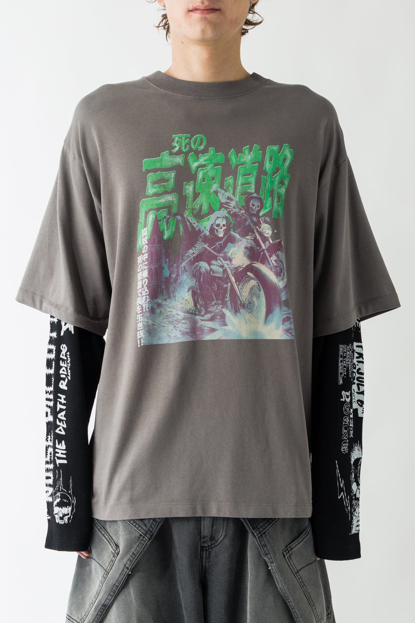 Lu'u Dan Double Deck Tee in Light Smoke