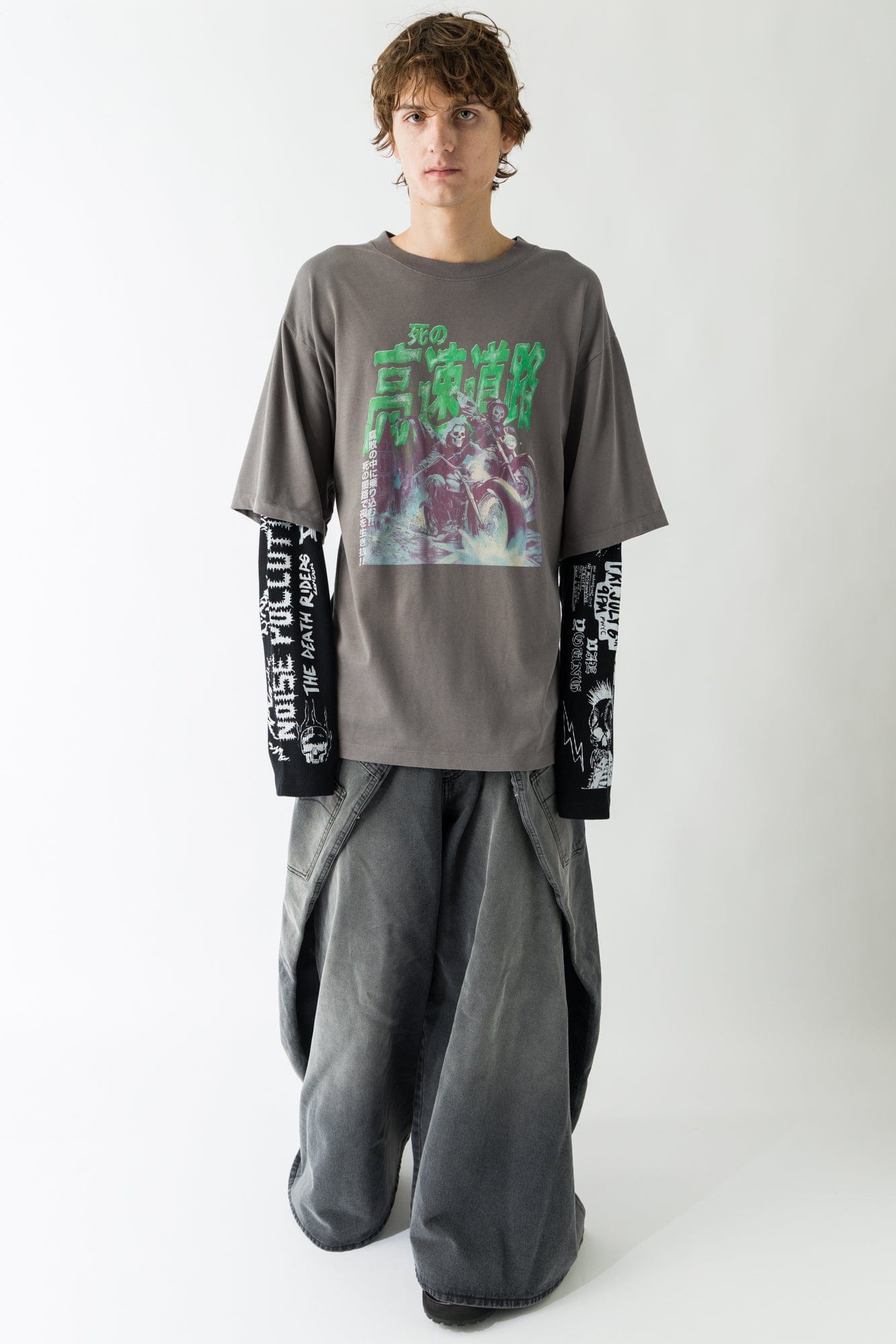 Lu'u Dan Double Deck Tee in Light Smoke