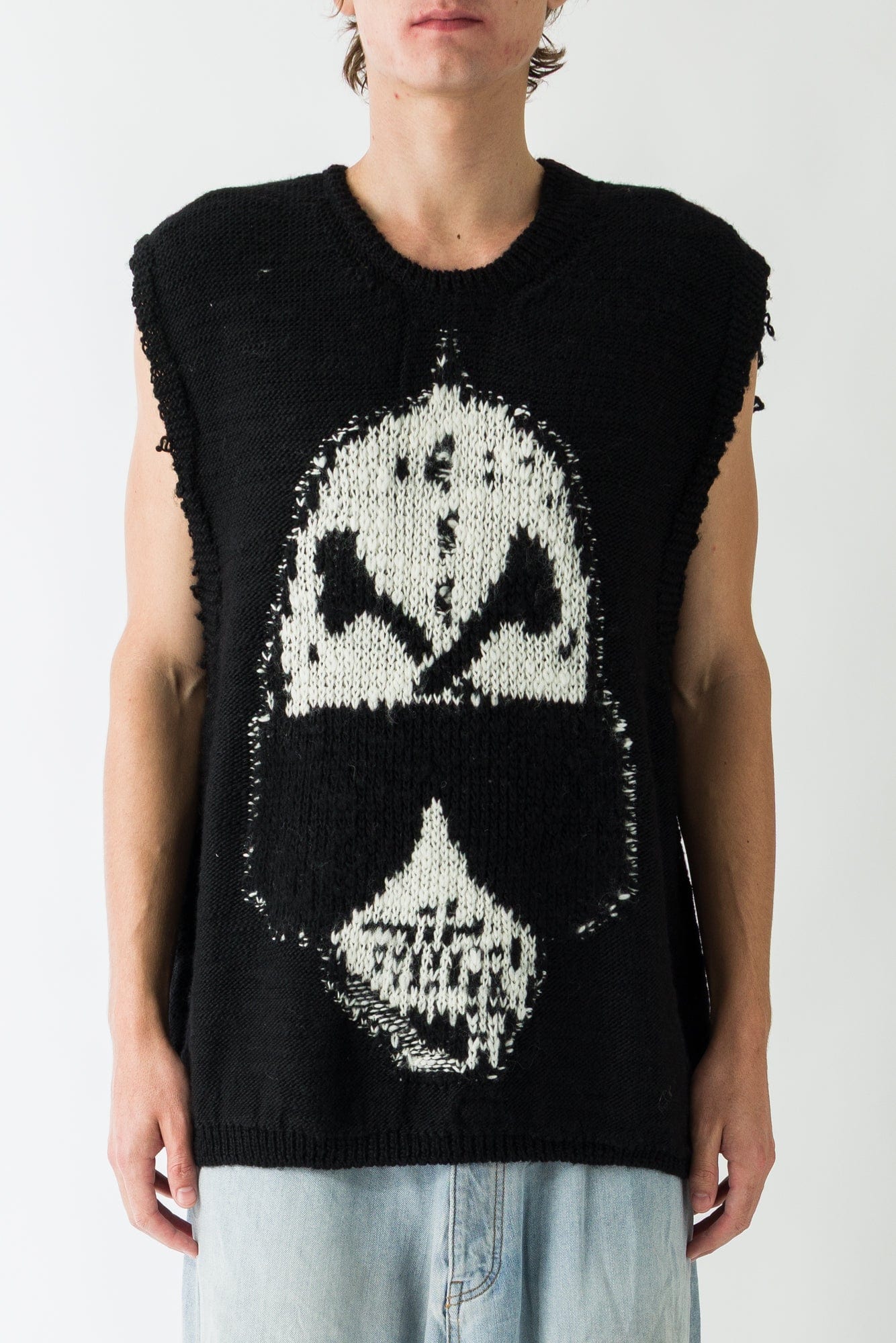 Lu'u Dan Oversized Sweater Vest in Black