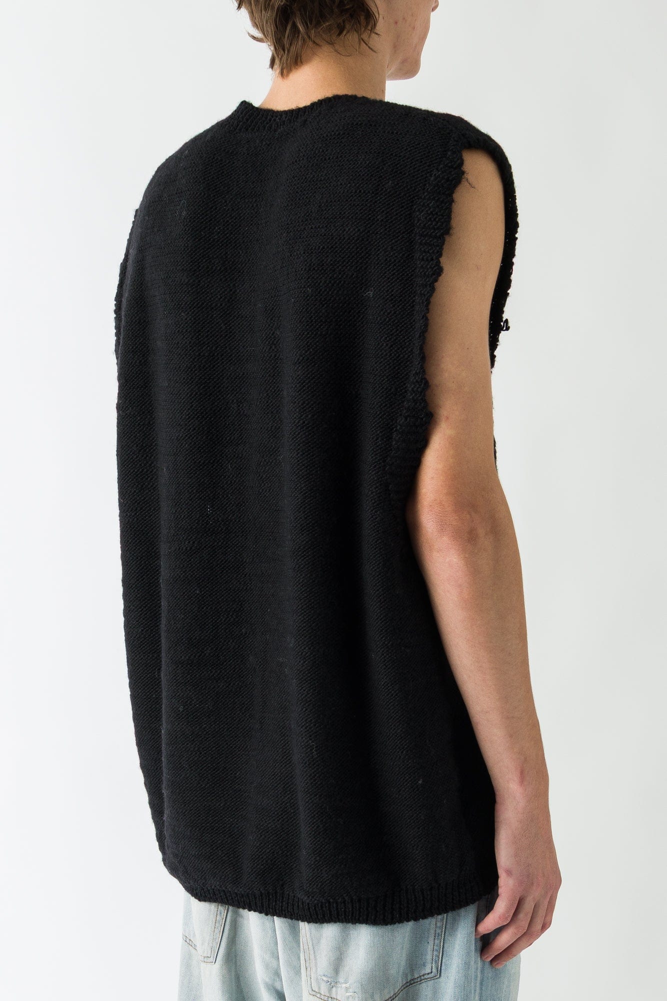 Lu'u Dan Oversized Sweater Vest in Black back
