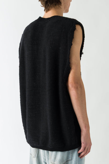 Lu'u Dan Oversized Sweater Vest in Black back