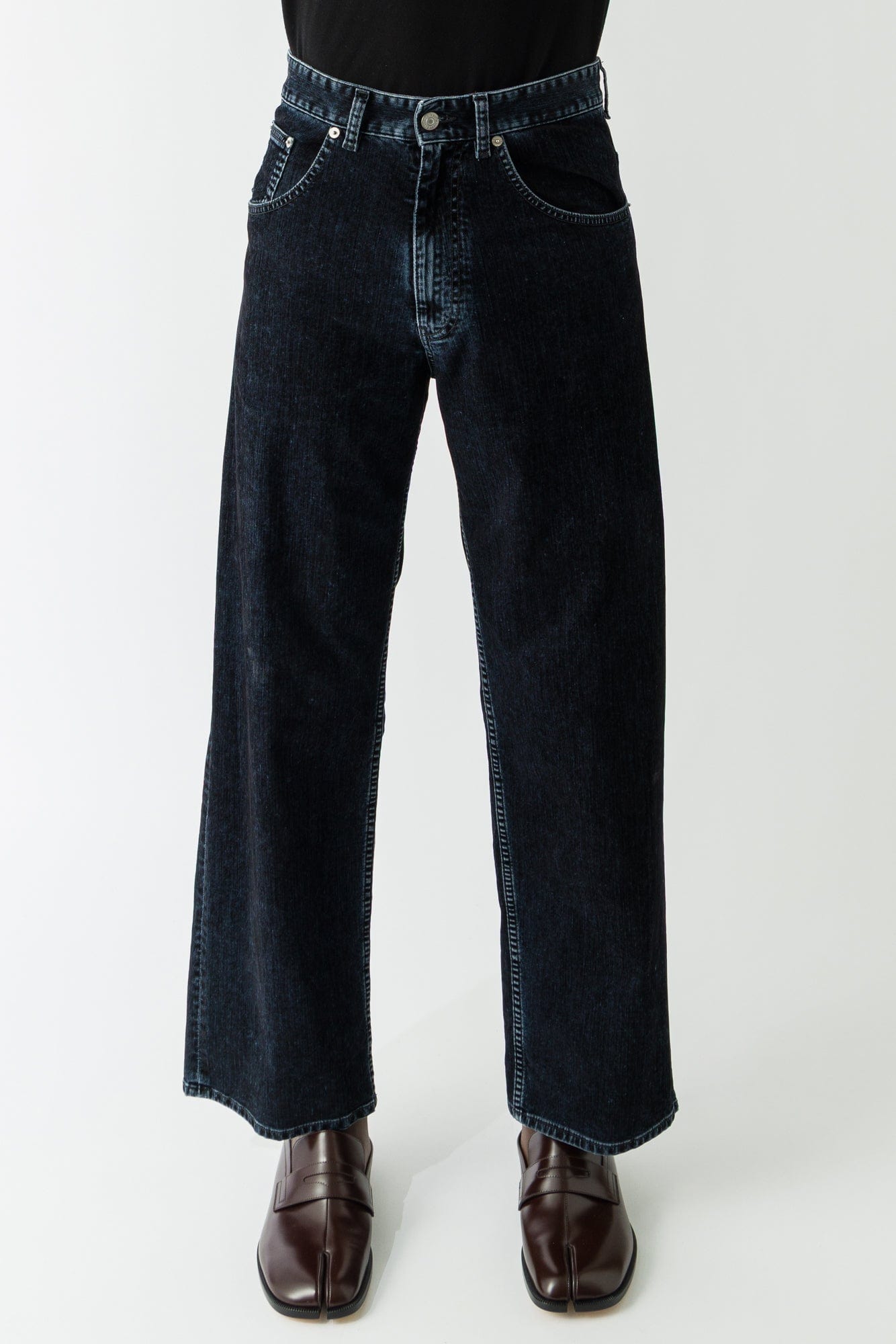 MM6 5 Pocket Flocked Pants