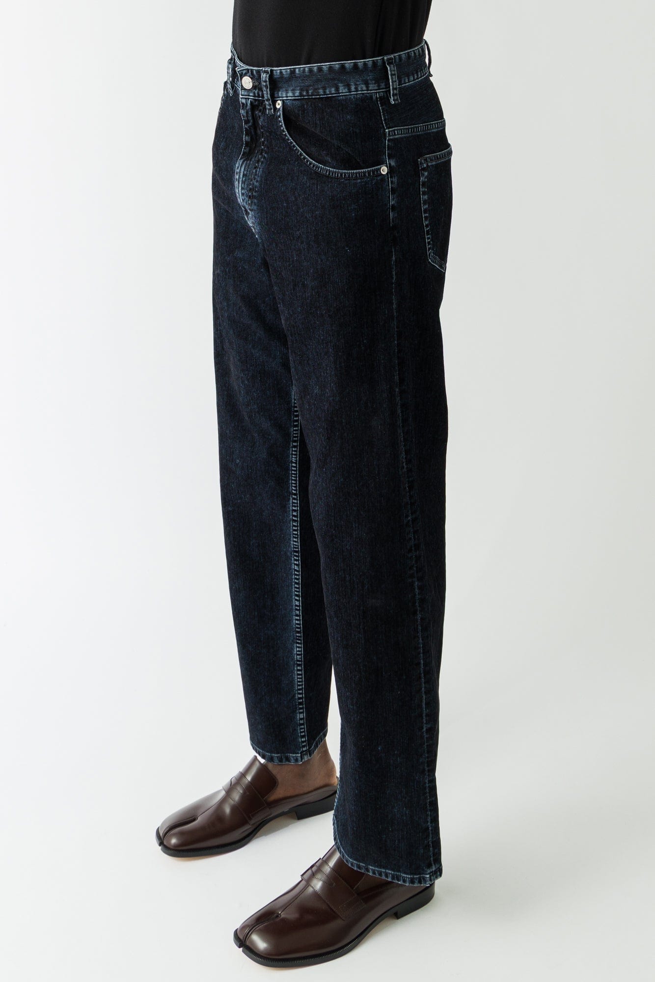 MM6 5 Pocket Flocked Pants