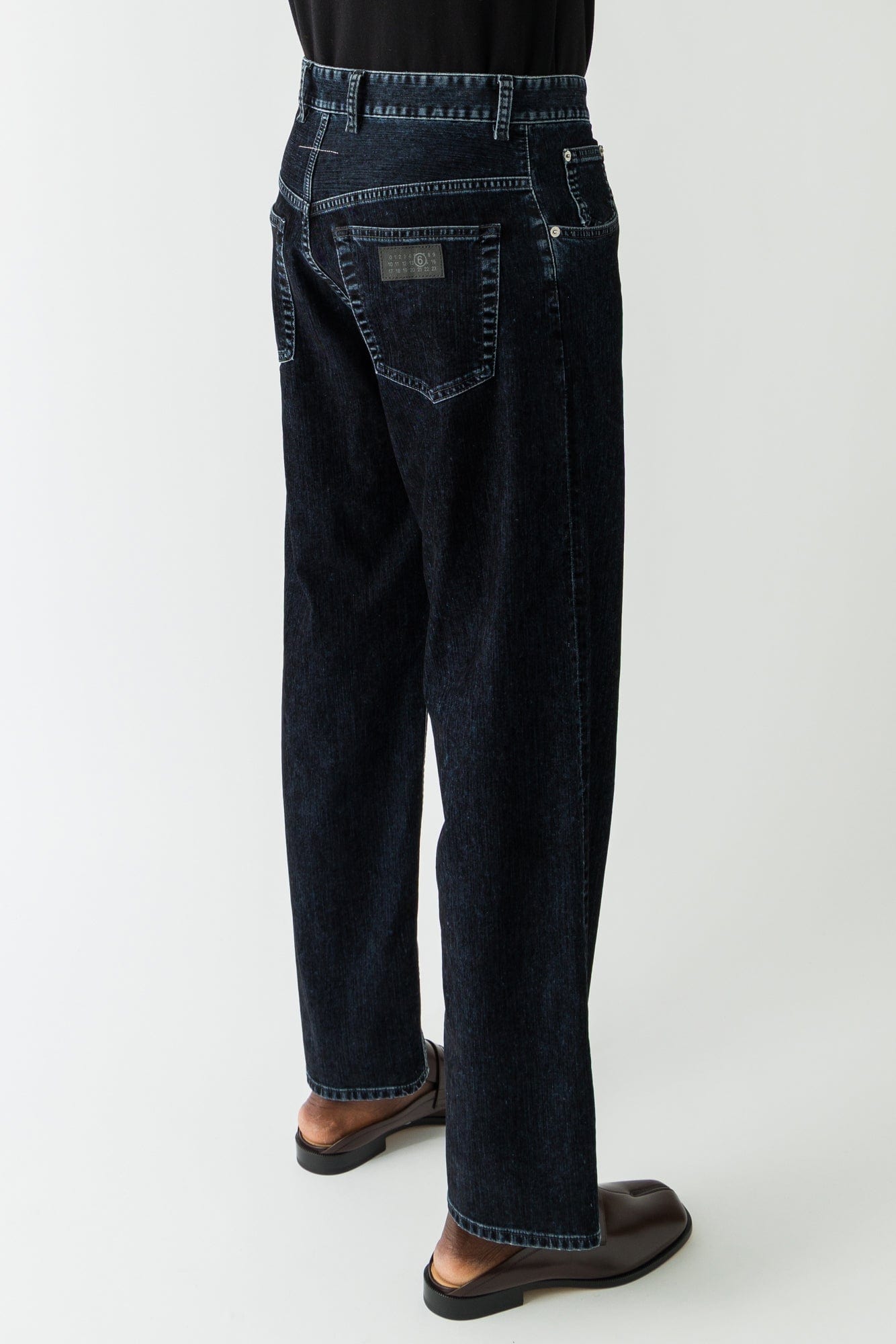 MM6 5 Pocket Flocked Pants