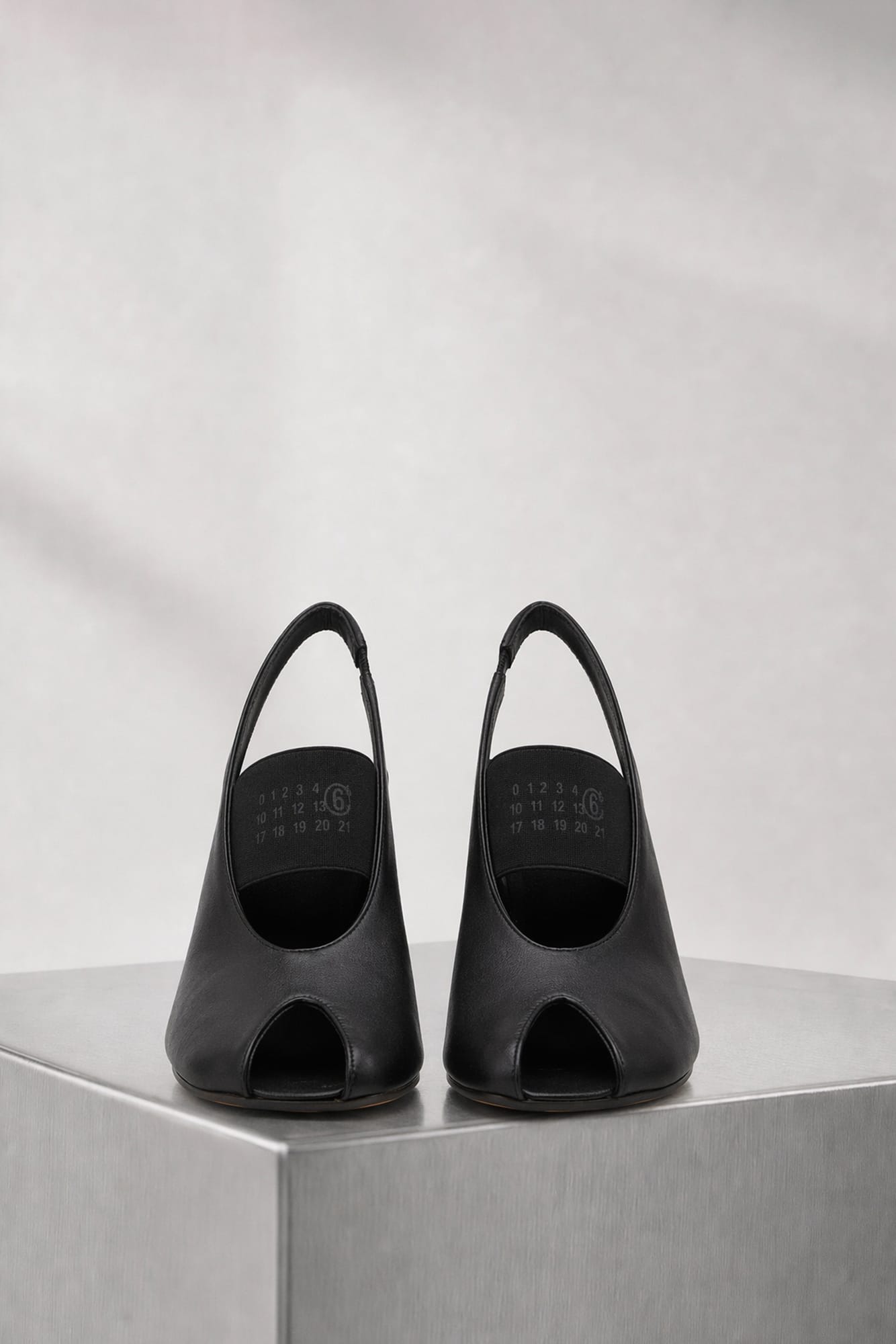 MM6 Heeled Sandals in Black