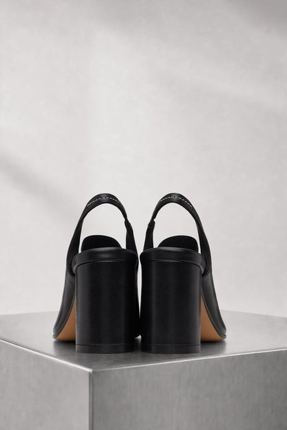 MM6 Heeled Sandals in Black back
