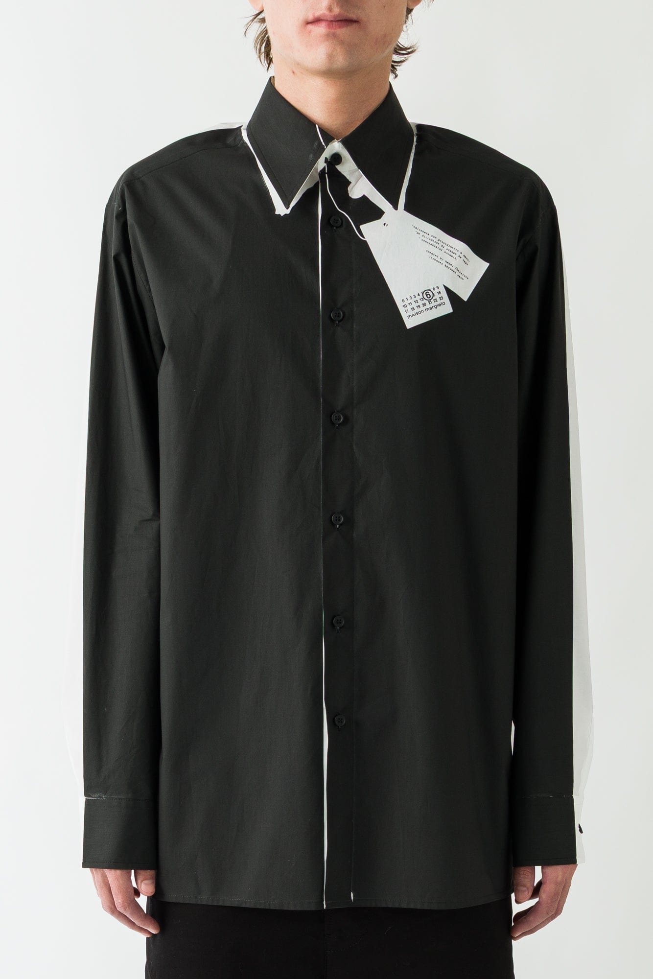 MM6 Long Sleeved Dark Painted Shirt
