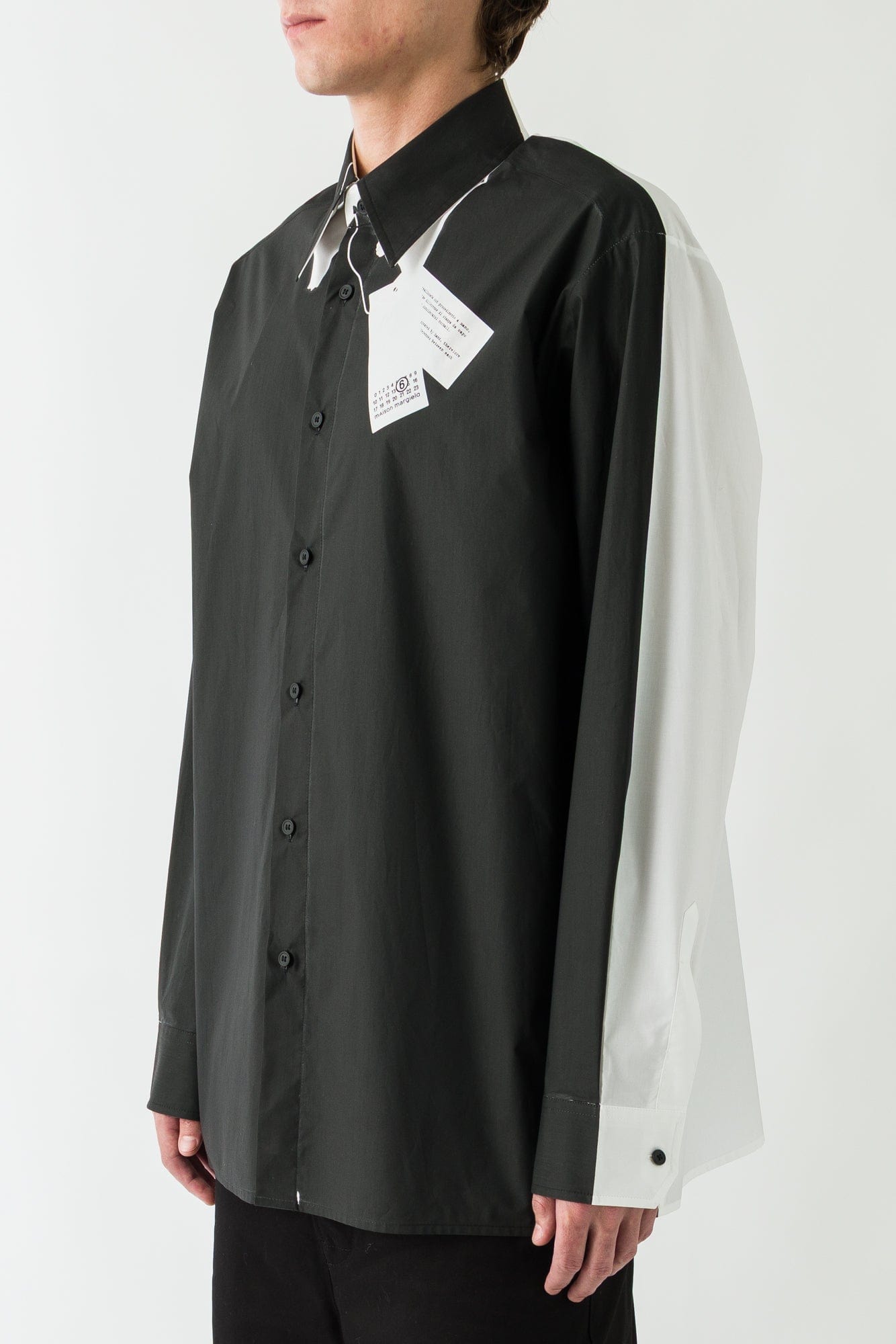 MM6 Long Sleeved Dark Painted Shirt side