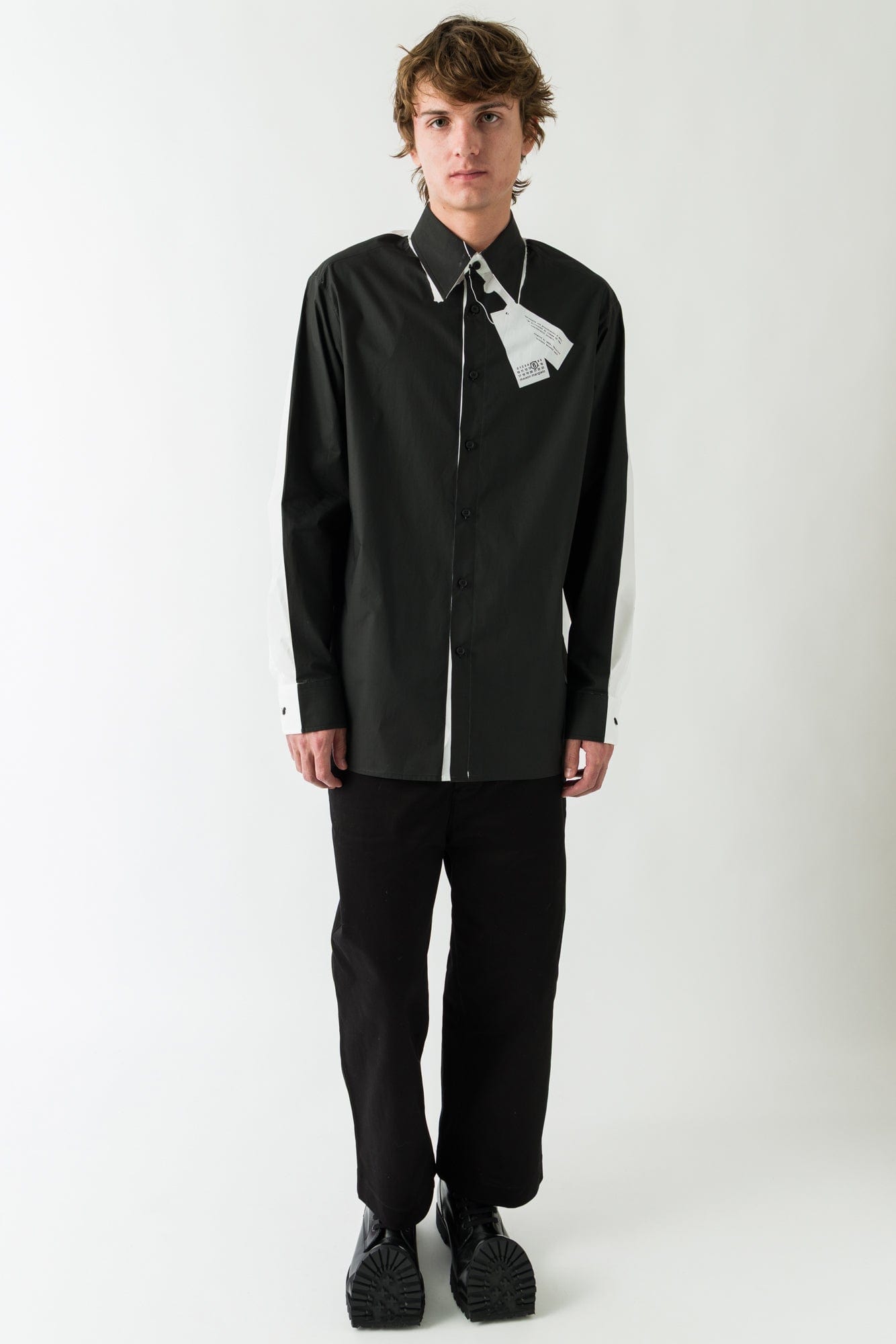 MM6 Long Sleeved Dark Painted Shirt