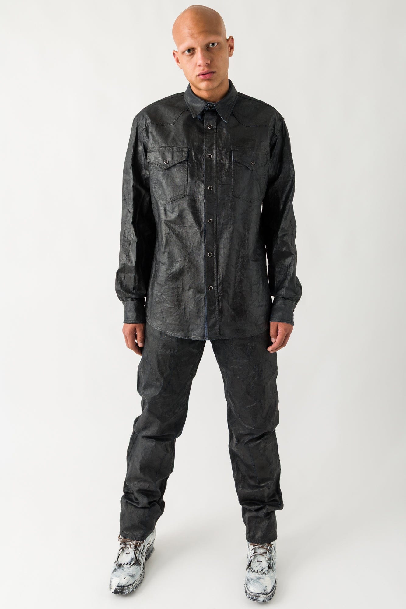 MM6 Painted Denim Trousers