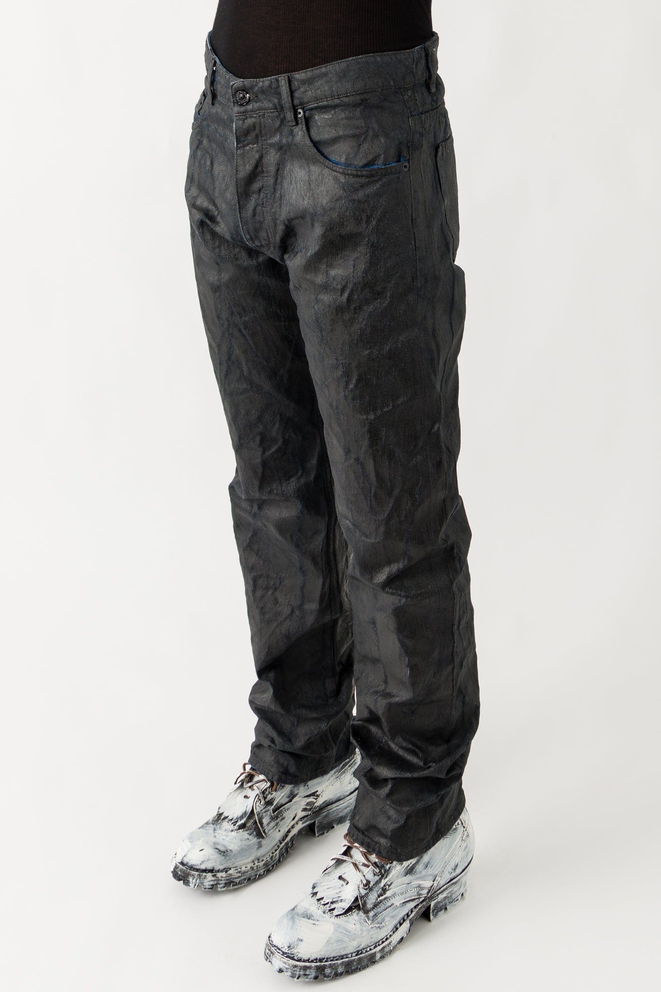 MM6 Painted Denim Trousers side