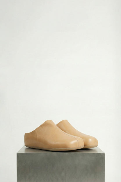 MM6 Slippers in Tan side