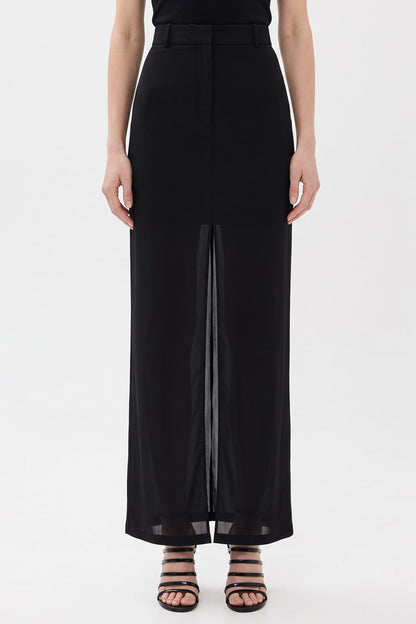 Maison Margiela Fusion Jersey Waistband Maxi Skirt Pant