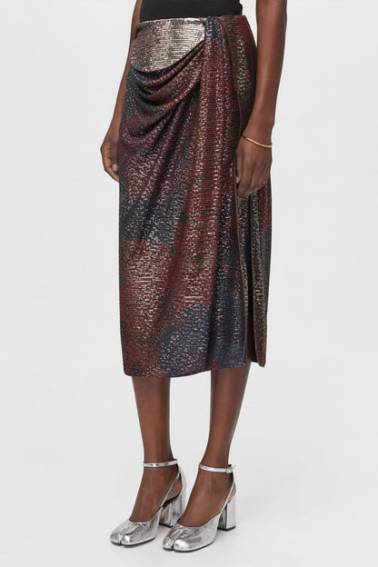 Maison Margiela Sequins Draped Maxi Skirt side
