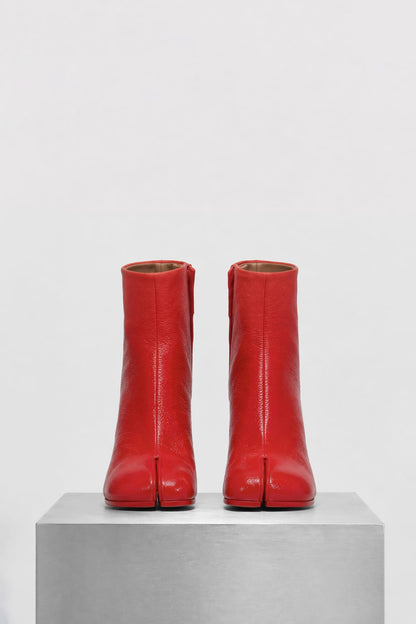 Maison Margiela Tabi Ankle Boots in Red SS26 front