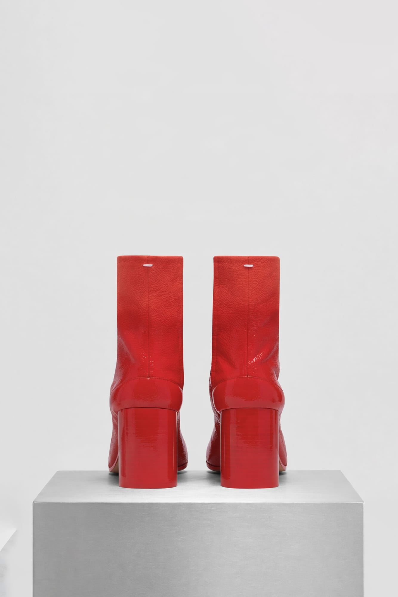 Maison Margiela Tabi Ankle Boots in Red SS26 back