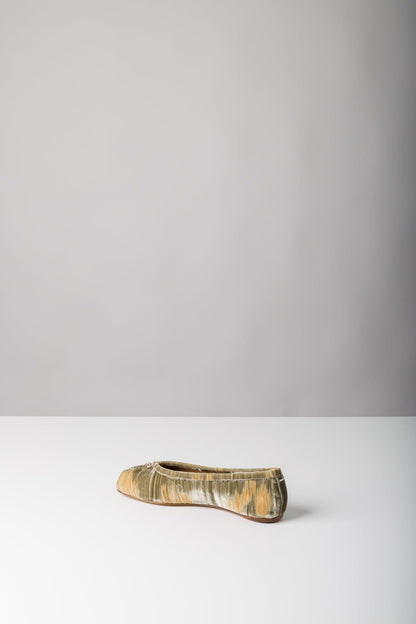 Maison Margiela Tabi Ballerina New in Gold Velvet side