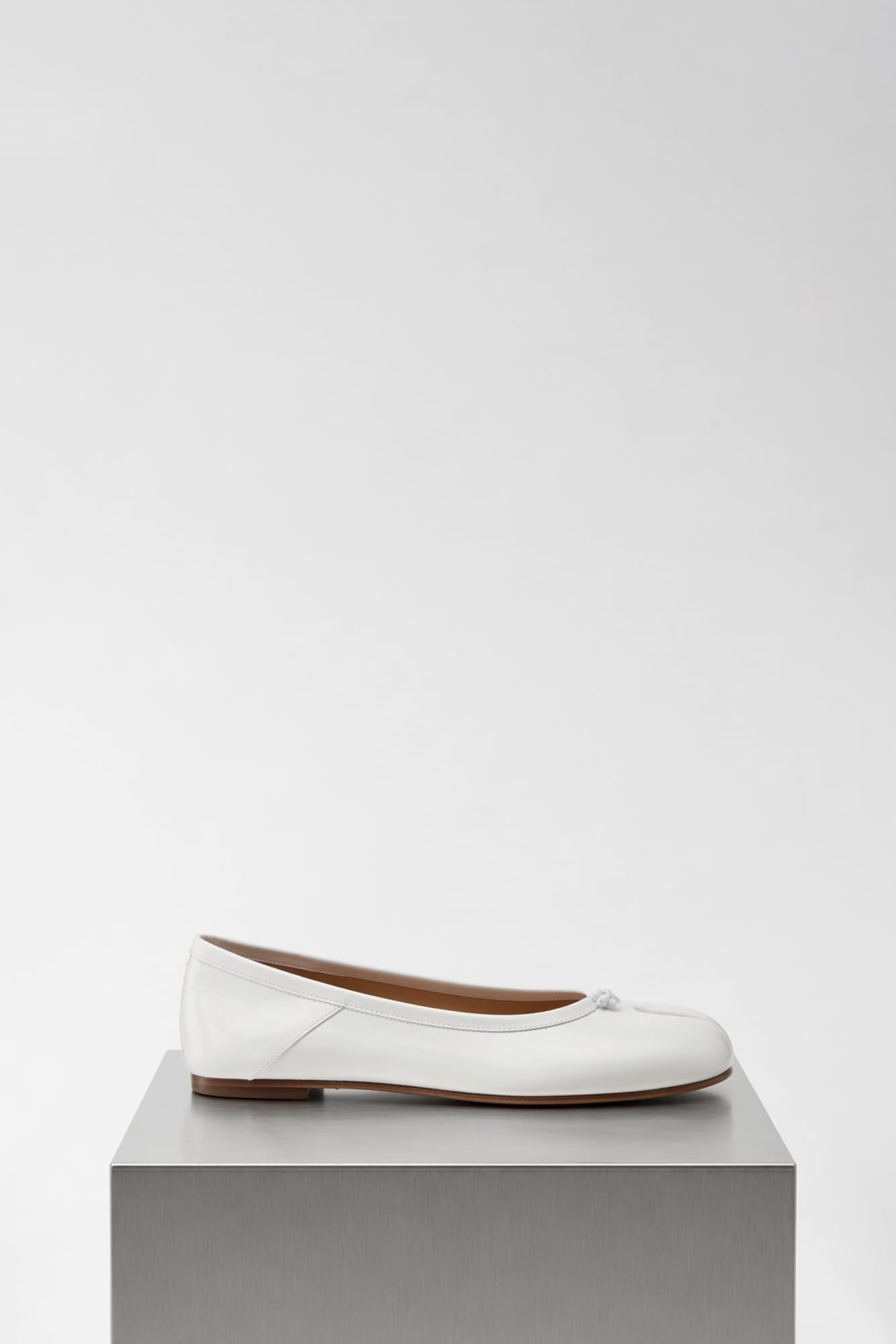 Maison Margiela Tabi Ballerina in White Leather