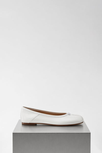Maison Margiela Tabi Ballerina in White Leather
