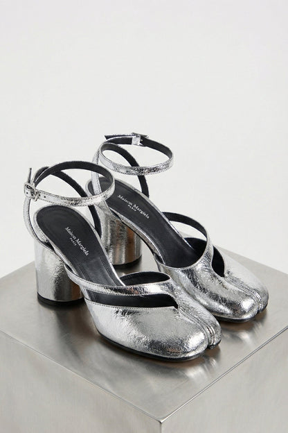 Maison Margiela Tabi Sandal Pump in Silver side