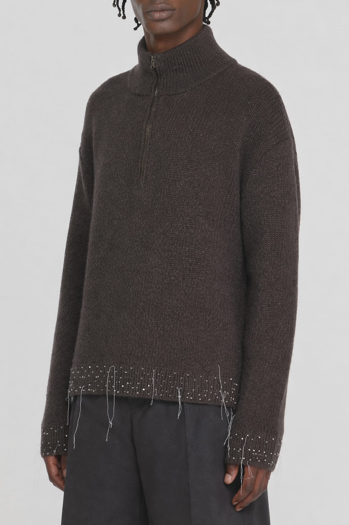 Maison Margiela Zip Crewneck Sweater