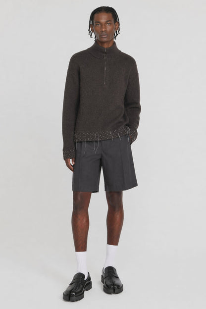 Maison Margiela Zip Crewneck Sweater full look