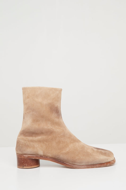 Maison Margiela Tabi Ankle Boots in Distressed Suede