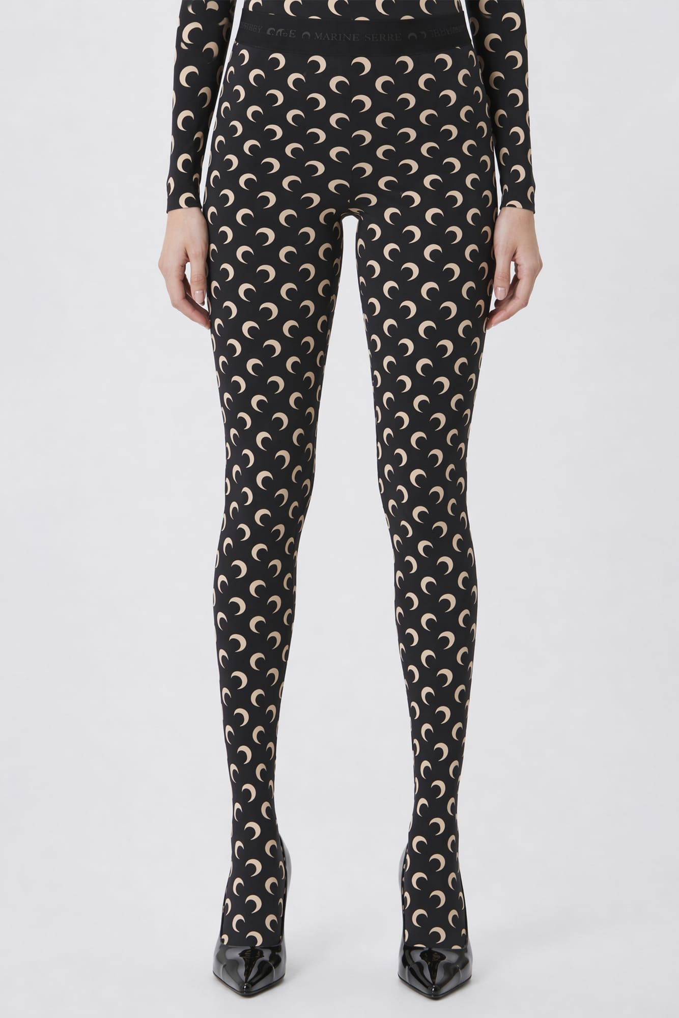 Marine Serre Moon Printed Jersey Legging IT99
