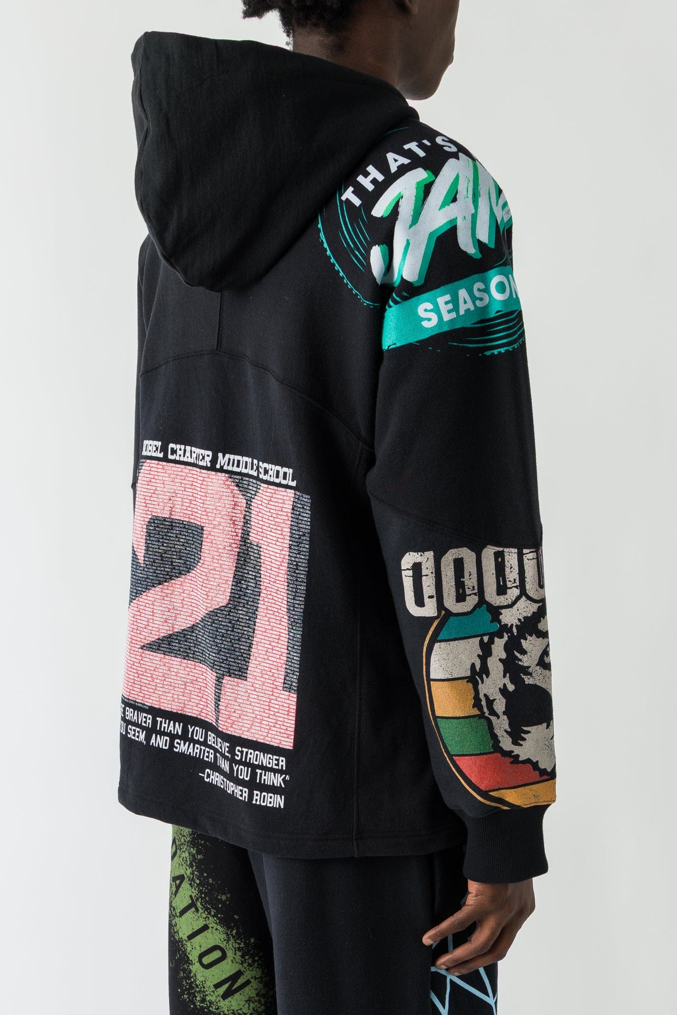 Marine Serre Regenerated Graphic Jersey Hoodie FW25 back