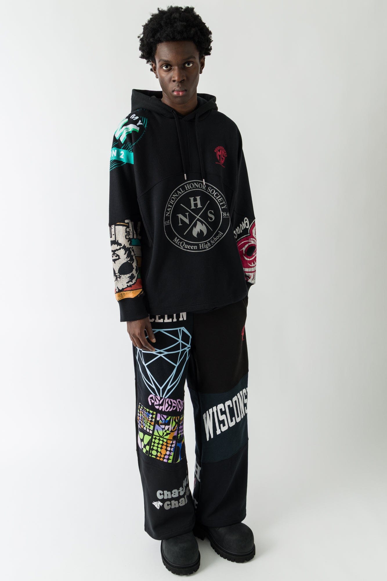 Marine Serre Regenerated Graphic Jersey Sweatpants FW25 full look