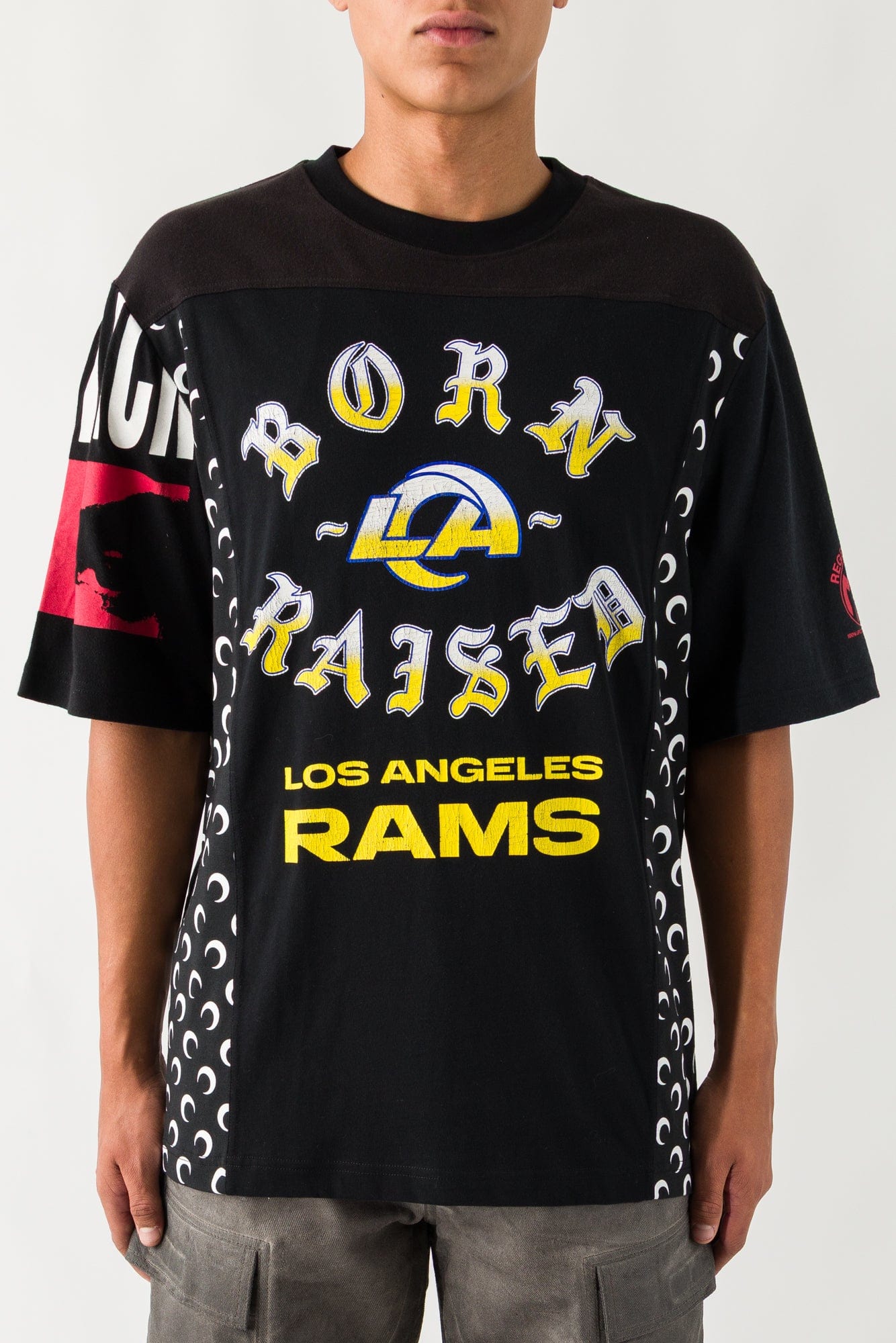 Marine Serre Regenerated Graphic Jersey SS T-Shirt in Black