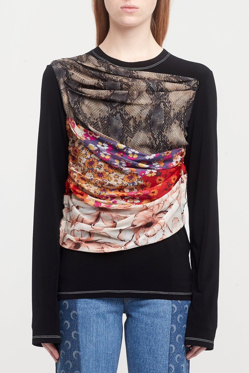 Marine Serre Regenerated Silk Scarves Draped Top – Antidote Fashion and ...