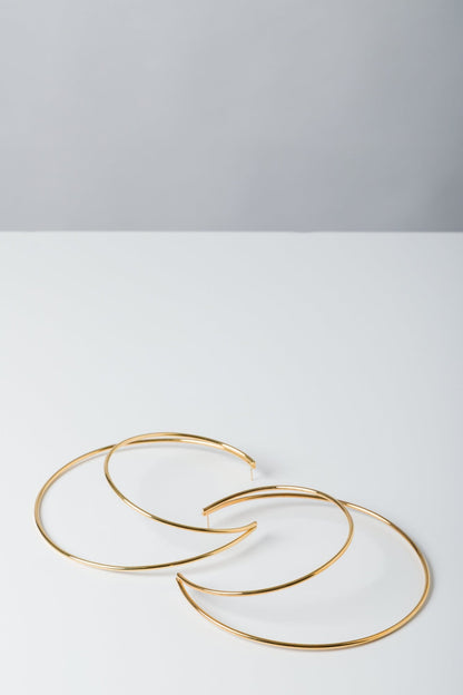 Marine Serre XL Gold Hoops side