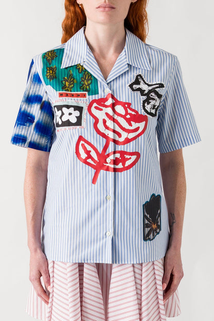 Marni Art Print Camp Collar Shirt