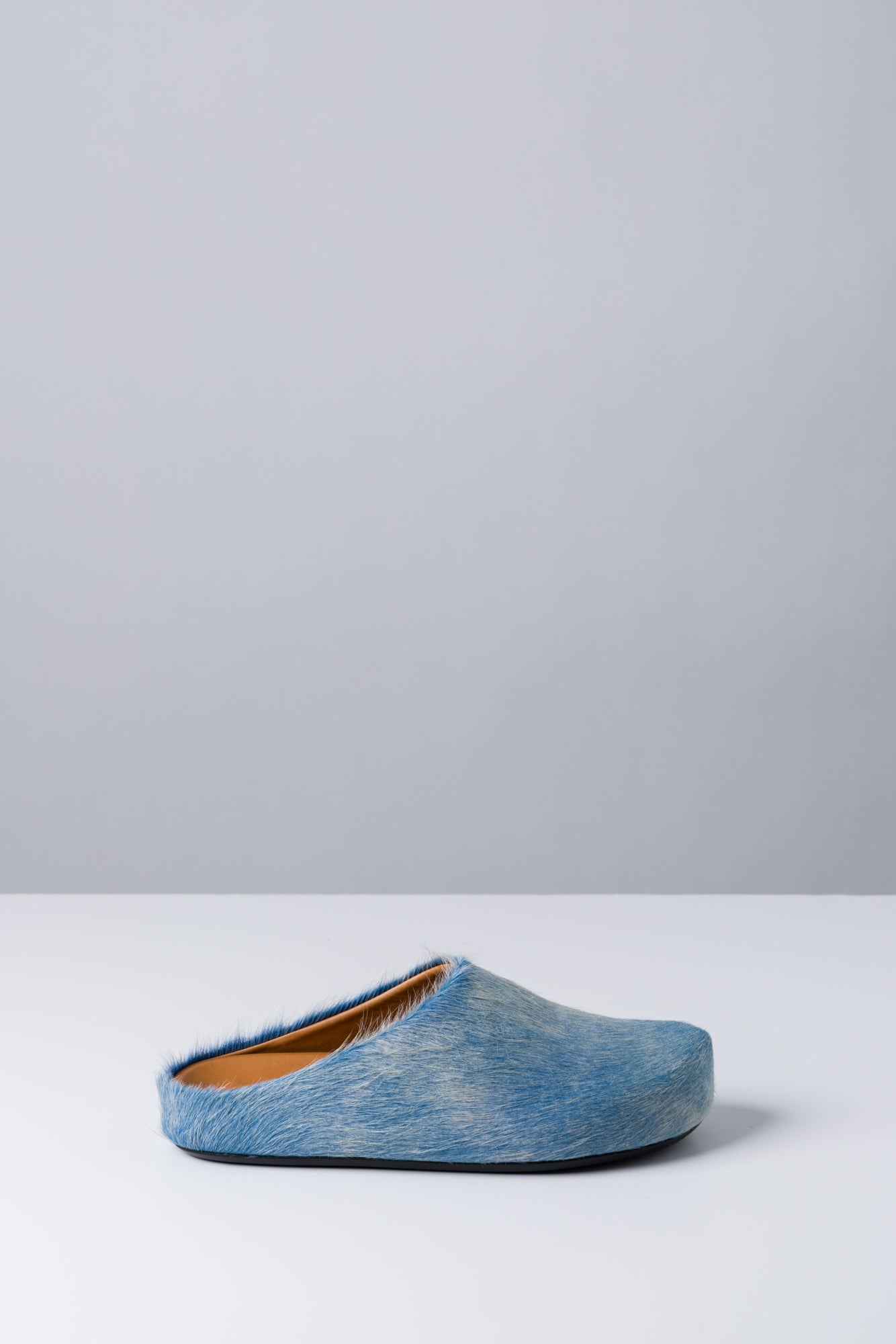Marni Blue Fur Mules