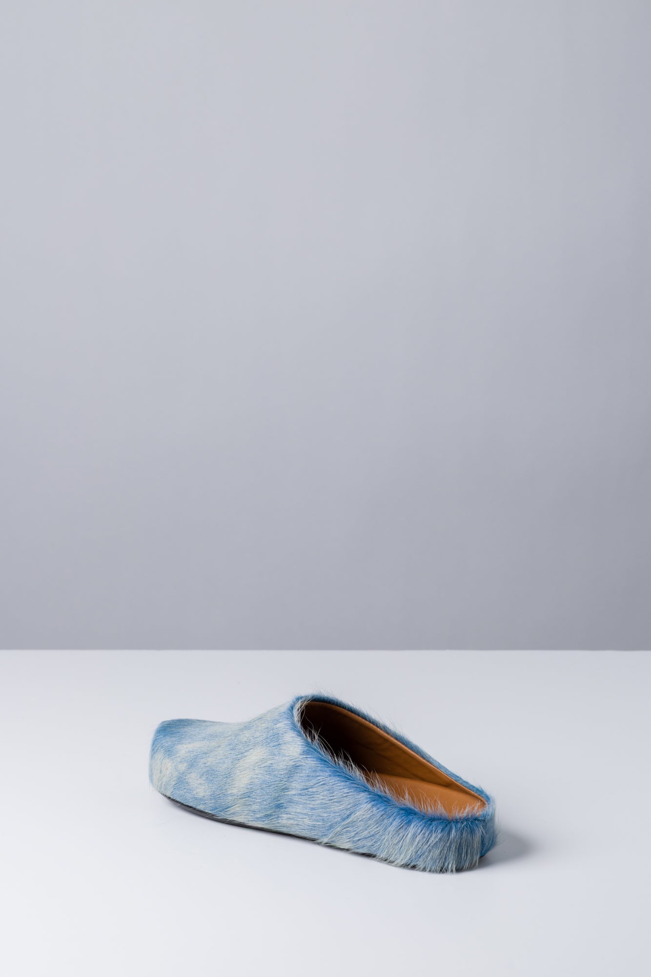 Marni Blue Fur Mules