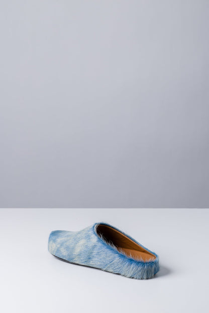 Marni Blue Fur Mules inner side