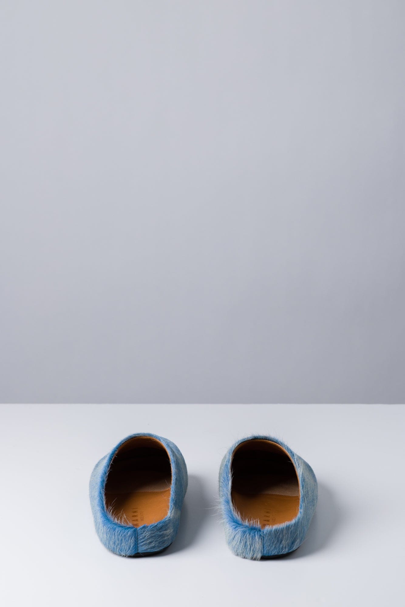 Marni Blue Fur Mules