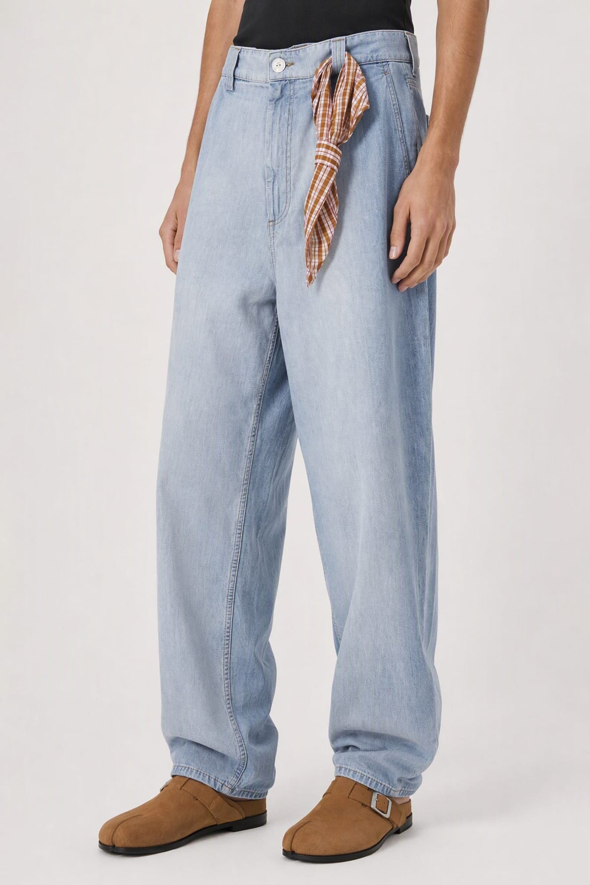 Marni Checked Handkerchief Baggy Jeans SS26 side