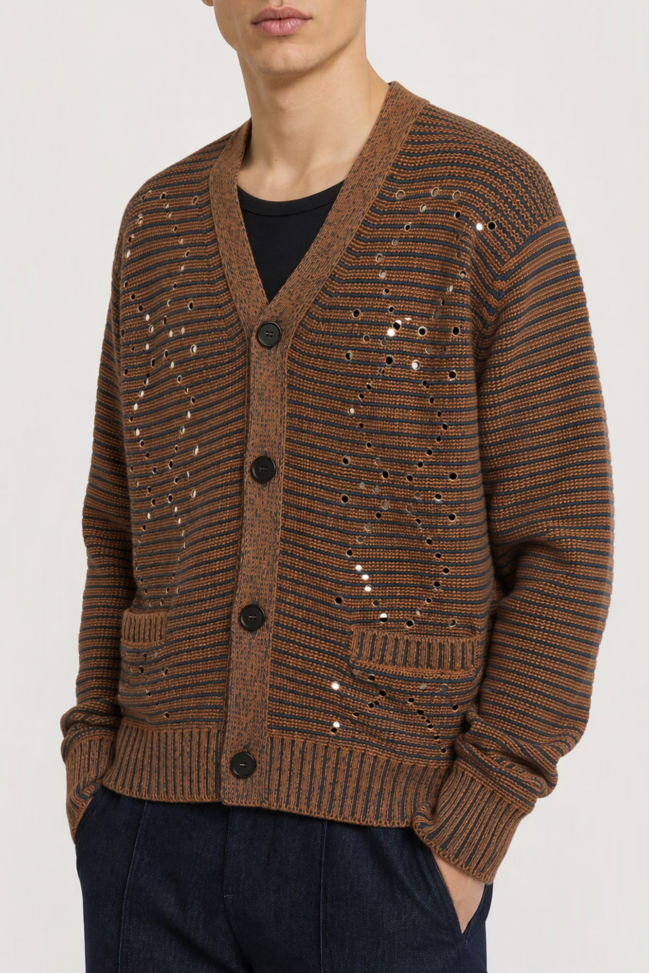Marni Eyelet Cardigan side