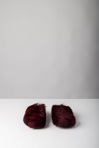 Marni Fussbett Sabot Mules in Oxblood front