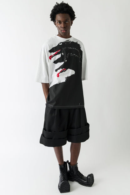 Marni Graphic Animal T shirt in Black full look