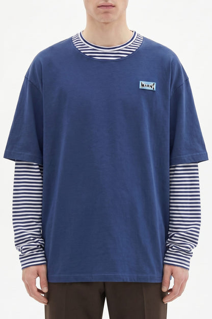Marni Layered Blue Long Sleeve T SS26