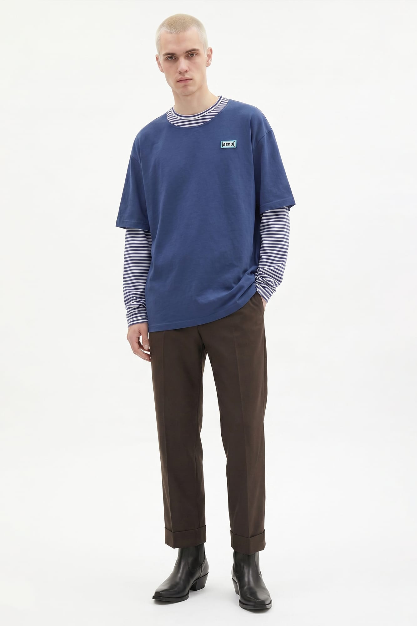 Marni Layered Blue Long Sleeve T SS26 full look