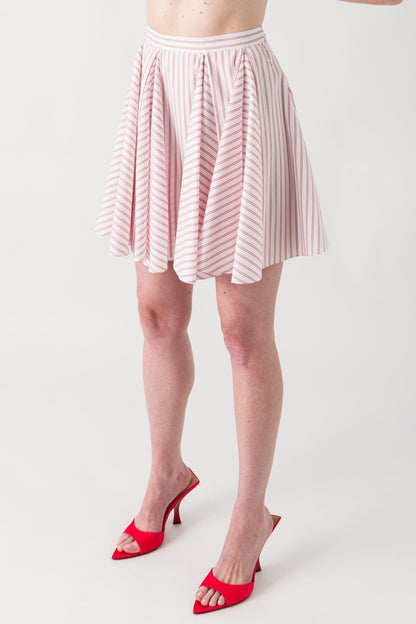 Marni Light Pink Striped Skirt side